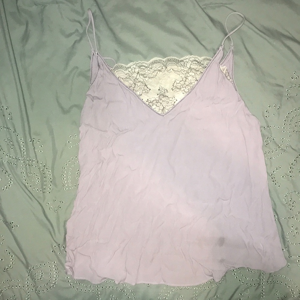 light purple blouse with built in bandeau